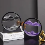 Dekoratives wissenschaftliches Glas-Objekt mit farbigen Wellenmustern, ideal als Geschenk oder Dekoration für Wissenschafts- und Technikliebhaber.