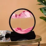 Dekorativer Wasserball mit rosa Marmor-Design, ideal für wissenschaftliche Dekorationen und moderne Inneneinrichtung.