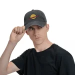 Schwarze Baseballkappe mit Planet-Design, ideal für Astronomie- und Wissenschaftsbegeisterte, stilvoller Kopfschmuck für den Alltag.