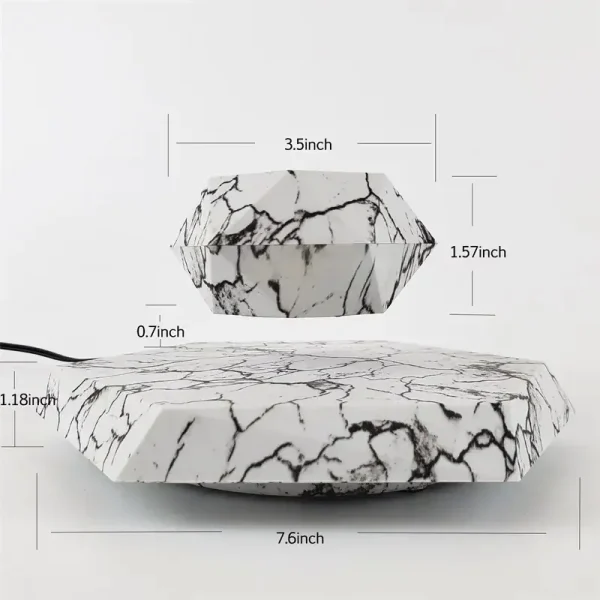Dekoratives Stein- und Mineral-Set mit geometrischer Form, ideal für Wissenschafts- und Dekorationszwecke, Maße: 7.6 Zoll x 1.18 Zoll, 3.5 Zoll x 1.57 Zoll, 0.7 Zoll.