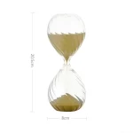 Sanduhr aus Glas mit Sand, ideal als wissenschaftliches Dekorationsstück oder Geschenk, misst 20,5 cm in der Höhe und 8 cm im Durchmesser, zeigt die Zeit auf elegante Weise.