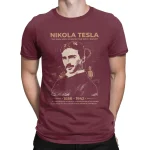 Hochwertiges T-Shirt mit Nikola Tesla Motiv, ideal für Wissenschafts- und Technikliebhaber, perfekt für den Alltag oder als Geschenk für Technikfans.