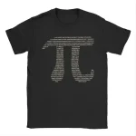 Schwarzes T-Shirt mit wissenschaftlichem Zahlenmuster, das eine komplexe Datenmatrix in der Mitte zeigt. Perfekt für Wissenschafts- und Technikliebhaber.
