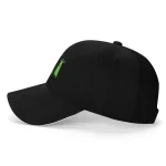 Schwarzer Baseballcap mit grüner Messskala auf der Vorderseite, ideal für Wissenschafts- und Technikliebhaber.