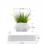 Moderner geometrischer Blumentopf mit grüner Pflanze, perfekt für Dekoration und Wissenschaftsprojekte, Maße: 3,5 Zoll x 1,8 Zoll.