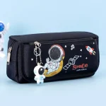 Schulranzen mit Weltraum-Motiv, Astronaut, Rakete und Planeten, ideal für Kinder, robust und bunt gestaltet.