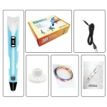 Komplettes 3D-Drucker-Kit für holographische Objekte, inklusive Projektor, Kabel, Bedienungsanleitung, Filament und Zubehör für kreative Wissenschaftsdekorationen.
