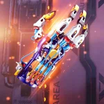 Hochwertige Robo-Hand mit leuchtenden Elementen, futuristisches Design, ideal für Wissenschafts- und Dekorationszwecke.