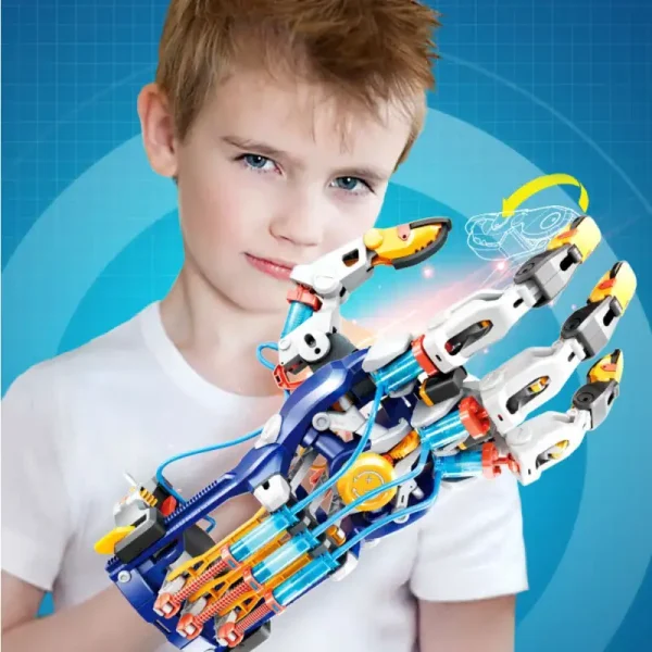 Interaktiver Roboter-Arm für Kinder, ideal für Wissenschafts- und Technikinteressierte, fördert Lernen und Kreativität.