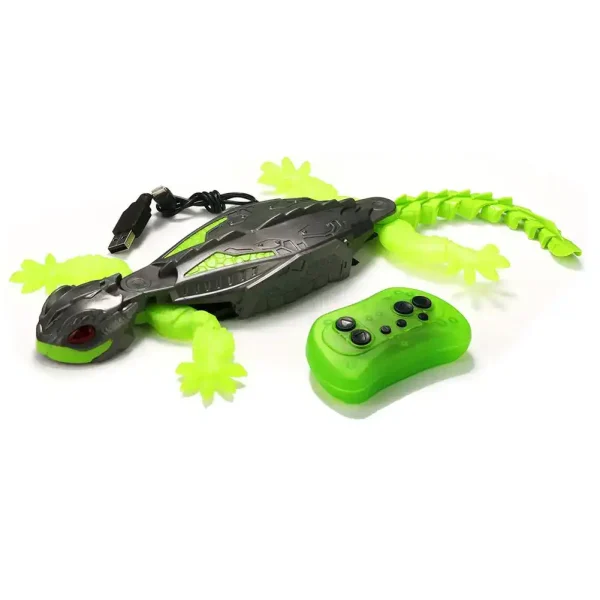Elektronisches Krokodil mit Fernbedienung, Spielzeug für Kinder, leuchtende grüne Details, realistische Gestaltung, ideal für Spiel und Lernen.