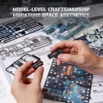 Detaillierter Miniatur-Weltraum-Bausatz mit Modell- und Raumfahrt-Designs, perfekt für Science-Gadgets und Dekorationen.