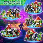 Kreative Schatztruhe aus bunten Pixel-Bausteinen, ideal für Wissenschafts- und Dekorationszwecke, mit detaillierten Bausteinen und lebendigen Farben.