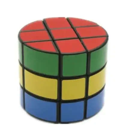 Bunter Rubik's Cube als wissenschaftliches Dekorationsobjekt, ideal für Wissenschafts- und Technikliebhaber, mit farbigen Flächen und schwarzem Rahmen.