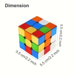 Bunter 3D-Würfelpuzzle mit Maßen 5,5 cm, ideal für Wissenschafts- und Dekorationszwecke, perfekt für Puzzle- und Denksportliebhaber.