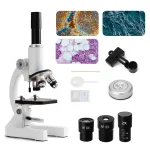 Hochwertiges Mikroskop-Set mit Zubehör, Präparaten und Objektiven für wissenschaftliche Studien und Bildung. Perfekt für Hobbyisten, Schüler und Forscher.