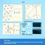 Wissenschaftliches Bastelset für Kinder mit Motor, Solarpanel, Gummiteilen und Bauplänen, ideal für STEM-Bildung und kreative Lernprojekte.