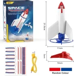 Wissenschaftliches Raketen-Spielzeugset für Kinder, inklusive Raketenmodell, Startplattform, Kabel und Zubehör, ideal für junge Astronauten und Wissenschaftsbegeisterte.