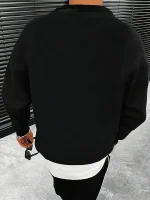 Unisex-Schwarzfleece, ideal für Dekoration oder als Sportbekleidung, mit einfachem und modernem Design. Perfekt für einen lässigen Look oder um Ihrem Stil eine wissenschaftliche Note zu verleihen.