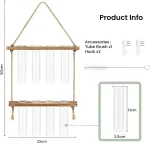 Dekorative hängende Teströhrenhalterung mit Holzrahmen und Zubehör, ideal für wissenschaftliche Dekorationen und Displays.