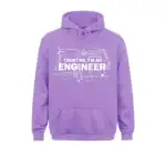Lila Hoodie mit Ingenieur-Motiv und wissenschaftlichen Symbolen, ideal für Technik- und Wissenschaftsbegeisterte.
