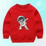 Kinderpullover mit Astronauten-Design, ideal für kleine Weltraumfans.