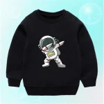 Niedlicher Kinderpullover mit Astronauten-Design, ideal für kleine Weltraumfans, aus weichem Material, perfekt für kalte Tage.