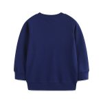 Dunkelblauer Baumwoll-Hoodie für Kinder, bequem und stilvoll, ideal für den Alltag und Freizeitaktivitäten. Perfekt für kühle Tage, mit weichem Innenfutter und langlebigem Material.