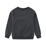 Dunkler Hoodie aus weichem Stoff, ideal für Freizeit und Komfort, mit elastischen Bündchen an Ärmeln und Saum.