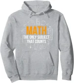 Kapuzenkleidung mit mathematischem Motiv und inspirierendem Zitat.