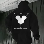 Wasserstoffmolekül - Kapuzenpullover mit molekularem Diagramm.