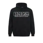Schwarzer Hoodie mit chemischer Formel und Humor-Design, ideal für Wissenschafts- und Chemie-Enthusiasten, bequem und stilvoll.