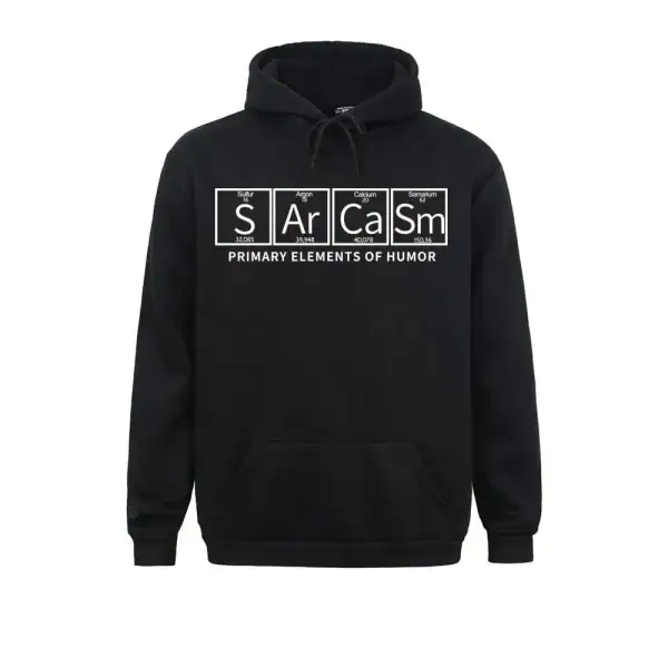 Schwarzer Hoodie mit chemischer Formel und Humor-Design, ideal für Wissenschafts- und Chemie-Enthusiasten, bequem und stilvoll.