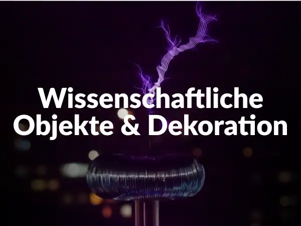 Elektrischer Tesla-Spule mit Blitzen, wissenschaftliche Dekoration für Science-Gadgets und wissenschaftliche Sammlerstücke.