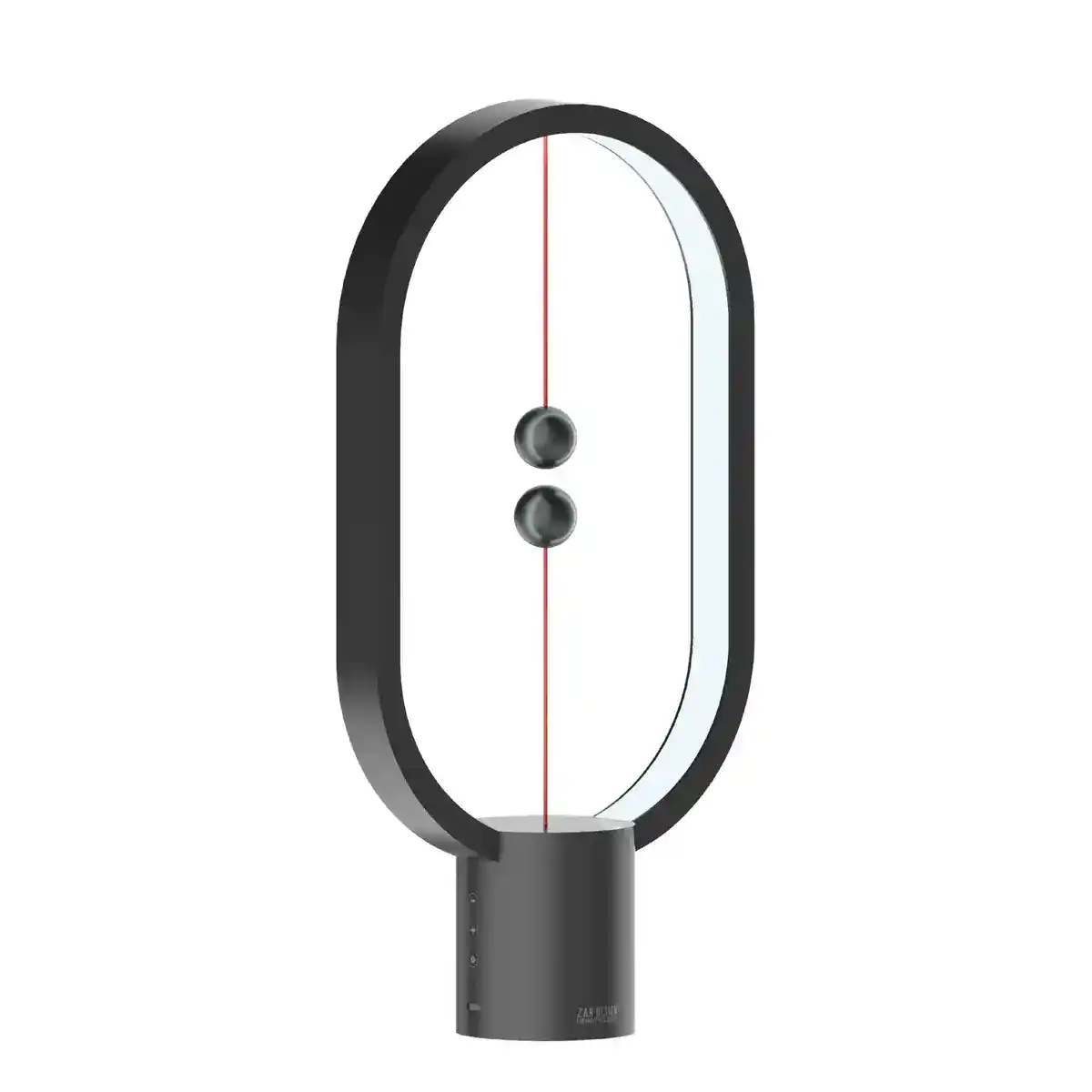 Luftreiniger mit modernem Design Moderner Luftreiniger mit ovaler Form, zwei Knöpfen und schwarzem Sockel, ideal für wissenschaftliche Dekorationen und Gadgets.